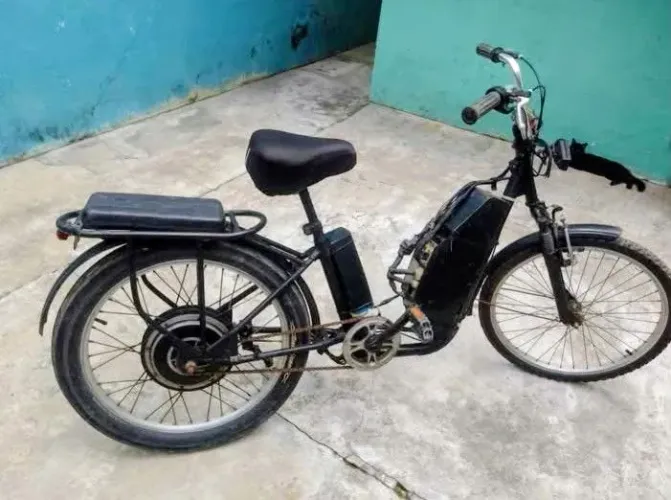 Bicicleta elétrica bateria lítio