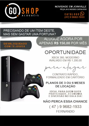 Aluguel de Xbox