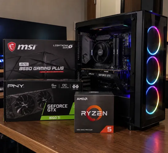 PC Gamer Ryzen 5 5600X + GTX 1660 Ti 6GB + 32GB RAM