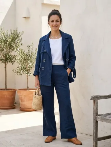 Conjunto Jeans Feminino Azul Marinho