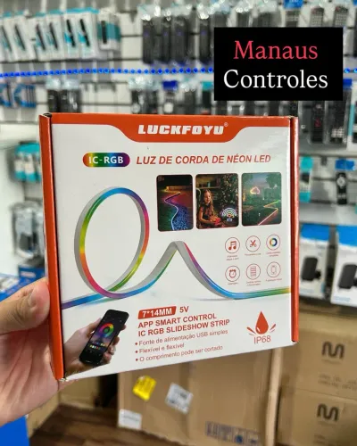 Cordão de Luz Led Neon com Controle e Fonte 