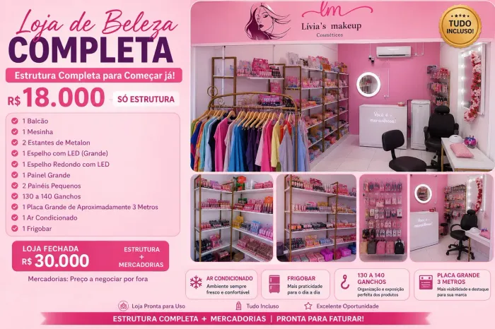 Vende-se estrutura de loja de maquiagem