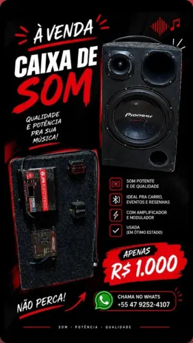 Caixa de som troco por aplone ou chama nos Brik