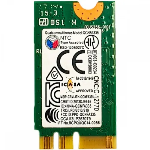 DW1707 Placa wifi dual band 2.4 e 5G Qualcomm QCNFA355