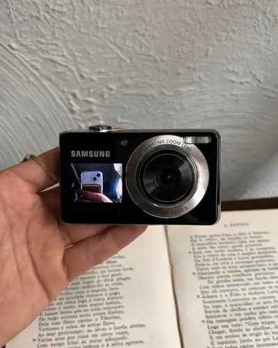 cybershot samsung pl100 preta completa - pronta pra uso!