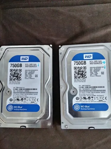 Hd Western Digital 750gb cada 80 reais saudável