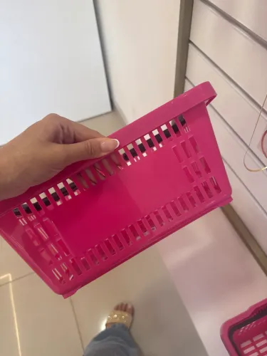 Cesta de compras rosa 