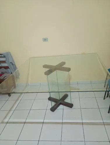 Mesa de jantar de vidro 8 lugares aceito negociações