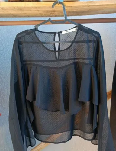 Blusa feminina preta root 42 seminovo