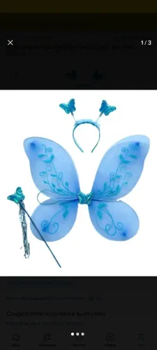 Kit fantasia borboleta fada