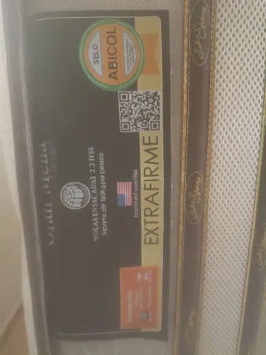 Cama box com colchão grande Melia Casal firme com molas ensacadas