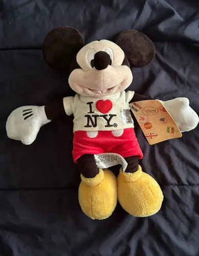 pelúcia mickey mouse i love nyc disneyland original com etiqueta