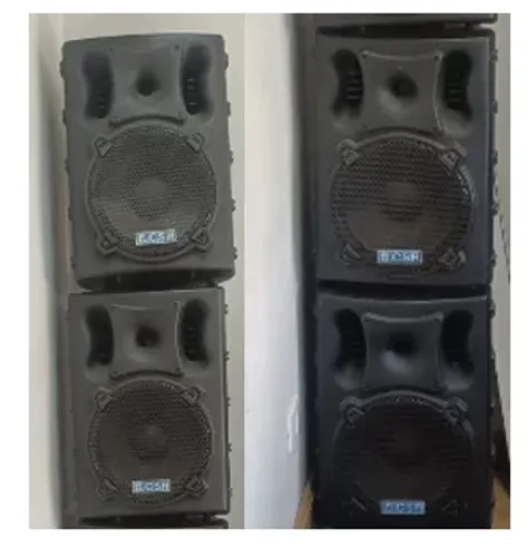 4 Caixas Amplificada Ativa CSR 3000A USB 200W RMS 15" Preto