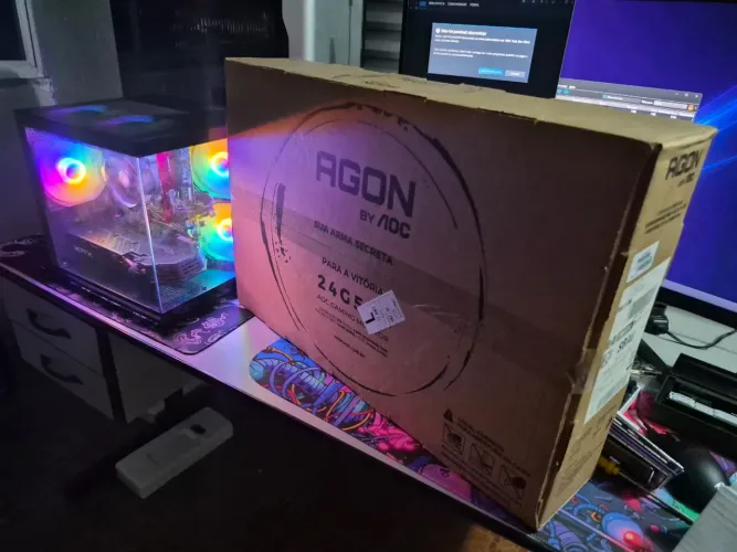 PC Gamer Completo AMD Ryzen R5 3600 ou R7 2700 + Monitor AOC Agon 24" 144Hz (LACRADO)
