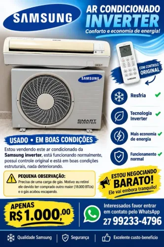 Ar condicionado inverter , ótima oportunidade