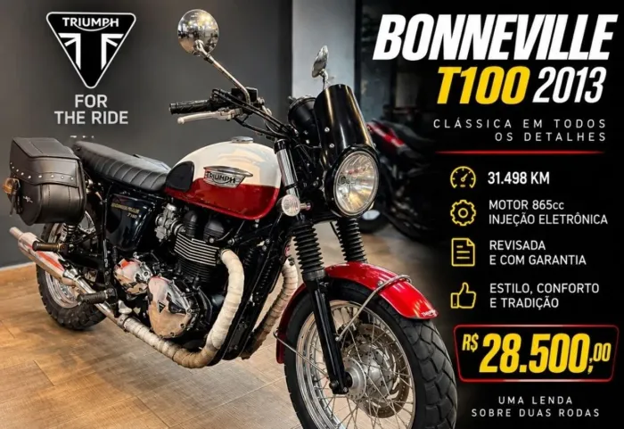 VENDO OU TROCO MOTO CLÁSSICA BONNEVILLE T100 2013