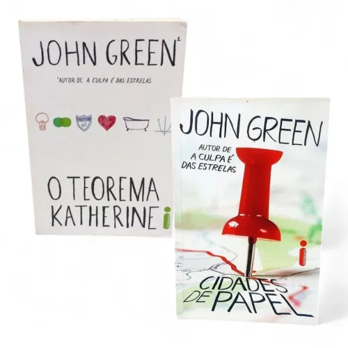 Lote 2 livros: Cidades de Papel + O Teorema Katherine - John Green (Usado