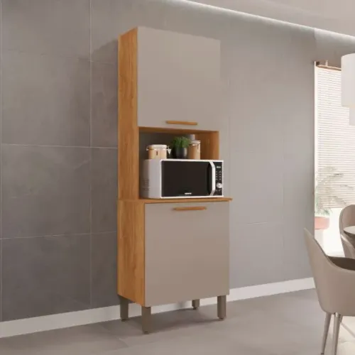 Armário de Cozinha Paneleiro Valencia 2Pts Cinamomo.Off White Salleto - Entrega Rápida!