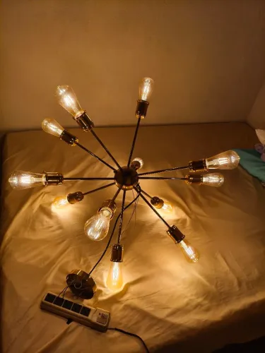 Lustre Industrial Sputnik 12 Lâmpadas - Moderno e Elegante