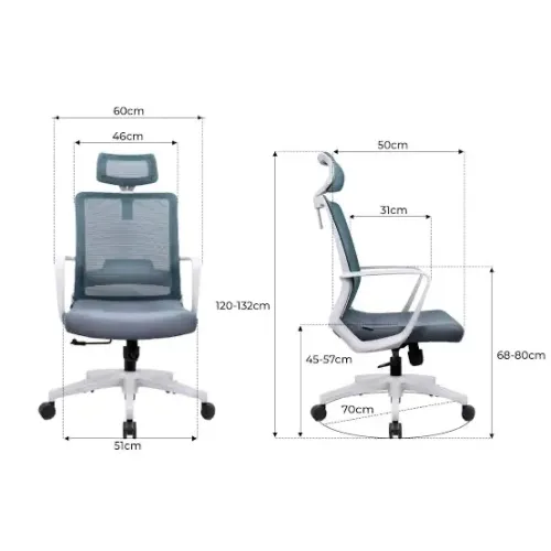 Cadeira de Escritório Ergonômica com Apoio de Cabeça | Excelente Estado | Home Office