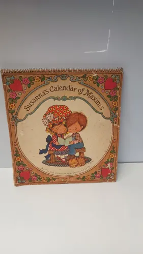 Calendário "Susanna's Calendar of Maxims" de 1977/78 -28x26 cm