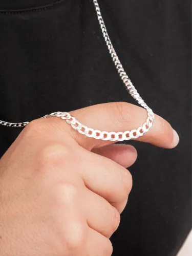 Prata 925 legítima, corrente masculina