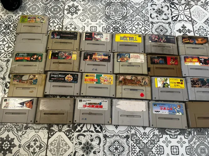 Lote de cartuchos de snes