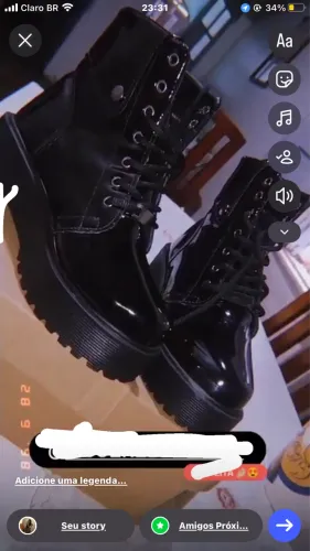 Bota coturno 