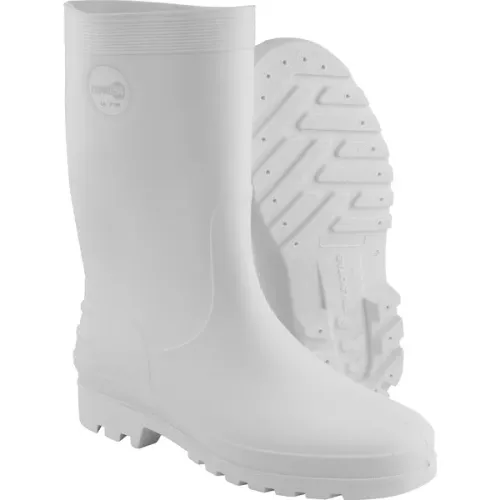 Bota de PVC branca, cano médio, sem forro NOVE54 