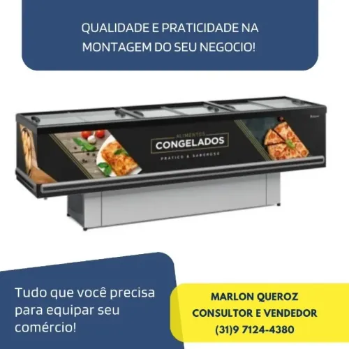 Ilha de Congelados 3M Gelopar 220v Vidro Reto