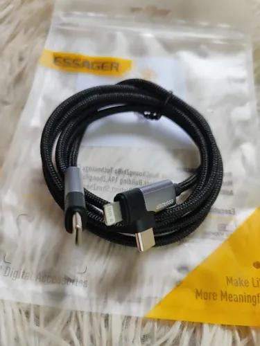 Cabo Original Essager USB C e Lightning 