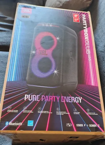 caixa jbl partybox club 120 mais uma case de trasporte 