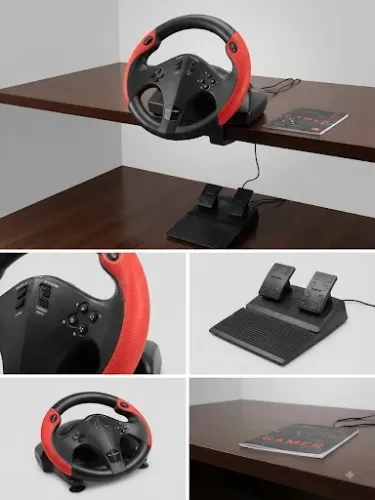 Volante com pedal Multilaser