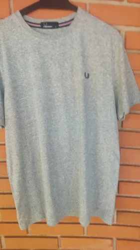 Camisa básica malha cinza FredPerry