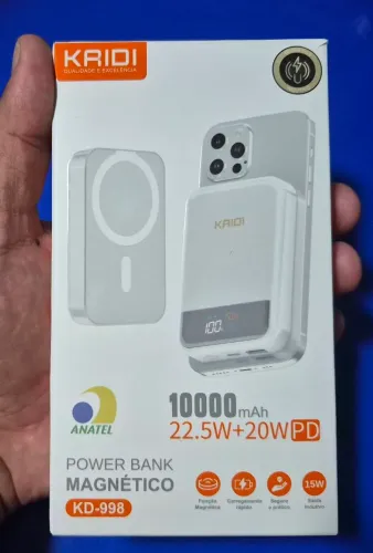 POWER BANK MAGNÉTICO 10000mAH 22.5W + 20W PD MODELO KD-998<br>