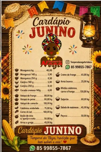Cardápio Junino Temperodanegafortaleza 