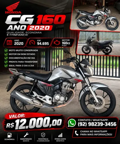 Vende-se moto cg fan 160