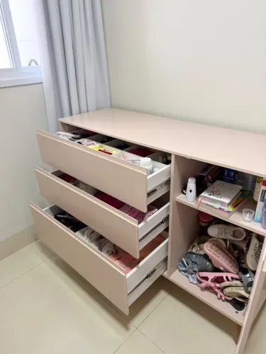 Kit Guarda roupa e cômoda infantil