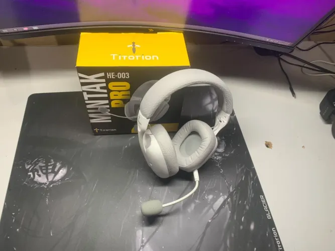 Headset gamer sem fio mintak pro he003 trimode branco titorion 