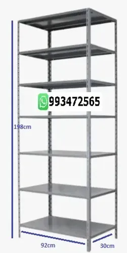 Estante de Aço Multiuso - na cor CINZA - 198cm X 92cm X 30cm - 7 PRATELEIRAS - REFORÇADA