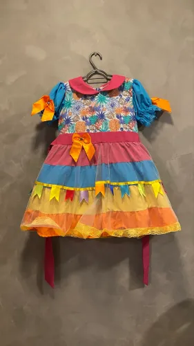 Vestido infantil para festa junina