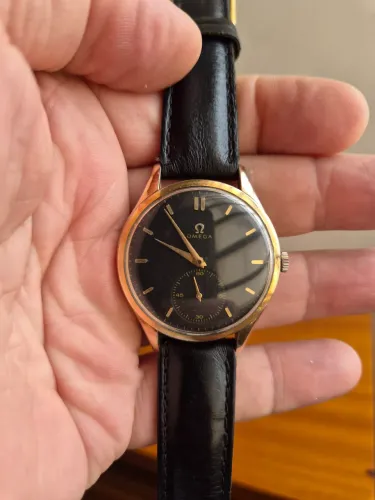Relógio Omega Raríssimo,Dial Black,Coroa Assinada e 38.5mm Com Calibre 265