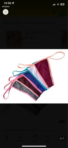 Tanga tirinha 700 peças ou mais