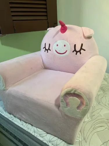 Poltrona infantil rosa - unicórnio