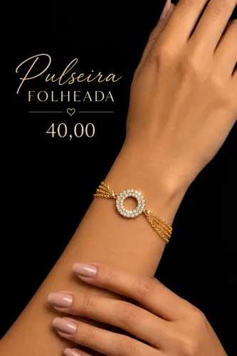 Pulseiras folheadas à ouro