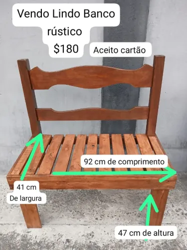 Banco rústico de cabeceira