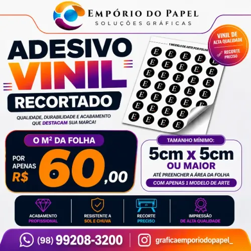Adesivo Vinil Recortado Personalizado