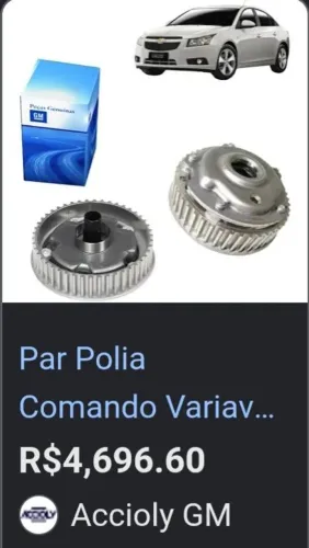 Polias variável do cruze 2012 ao 2016*