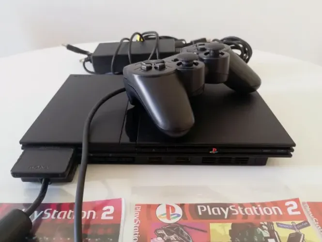 Ps2 Slim com Leitor Funcionando Perfeitamente + Jogos