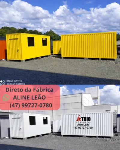 Dormitório deposito, escritorio Modular Aço 100% Galv. Araquari SC - Reforço Cadeado Ganch